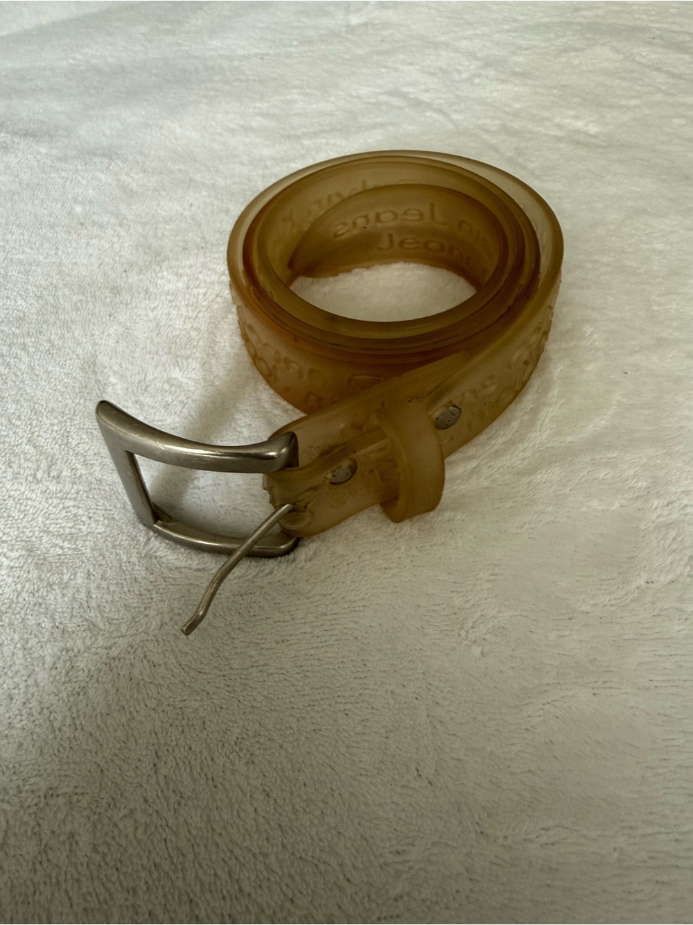 Calvin Klein Jeans Transparent Amber Jelly Belt